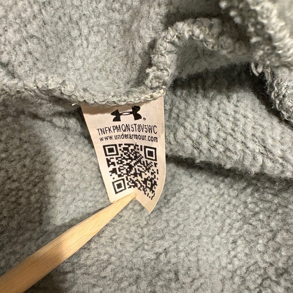 Under Armour Hoodie Pullover Sweatshirt Big Logo Front Pocket Green Y LG - Picture 5 of 6